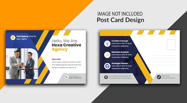 PSD business post card design post card template