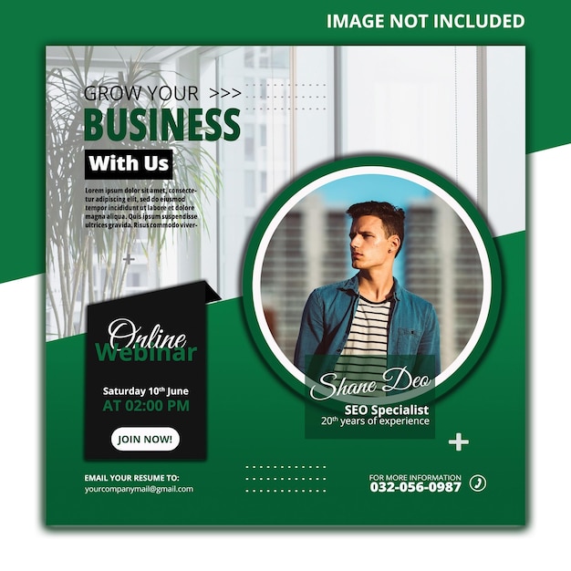 Premium PSD Business post template Premium PSD Business post template