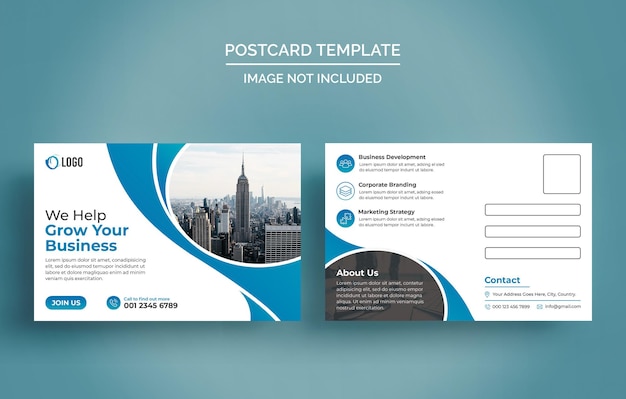 Business postcard design template