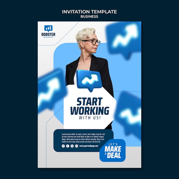 PSD business poster template design