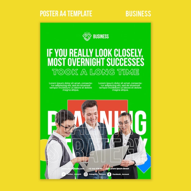 PSD business poster template