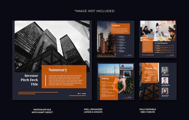 PSD business presentation social media post template