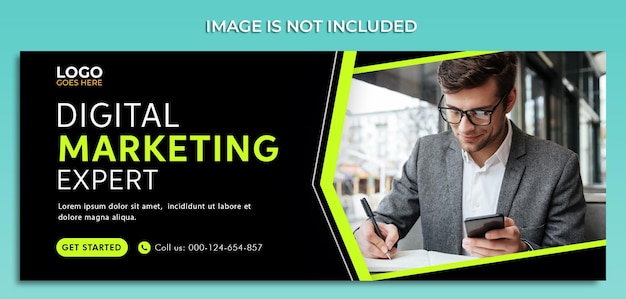 PSD a business presentation with a man writing on it