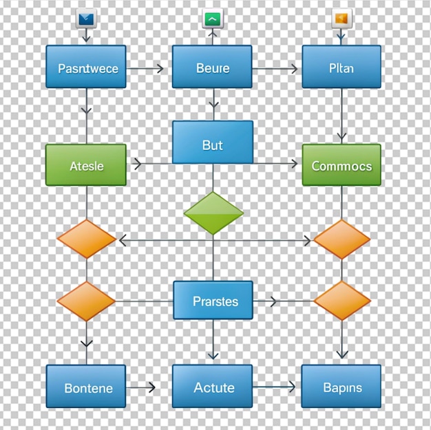 Business process automation flowchart | Premium AI-generated PSD