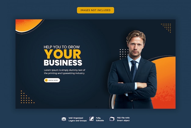 ビジネスプロモーションと企業のwebバナーテンプレート