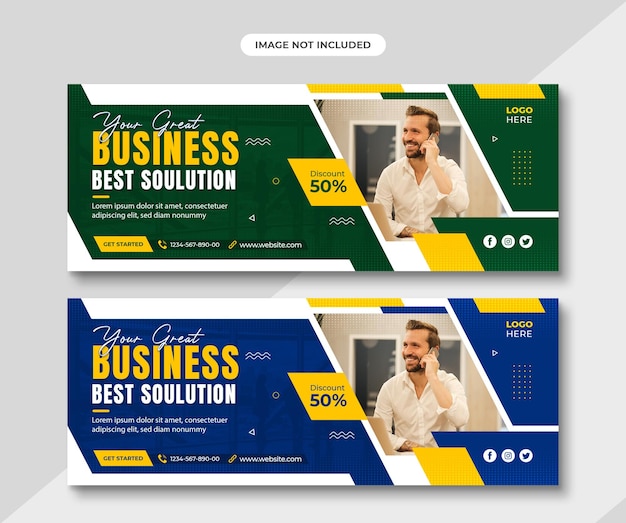 PSD business promotion and corporate facebook cover template business related banner post design