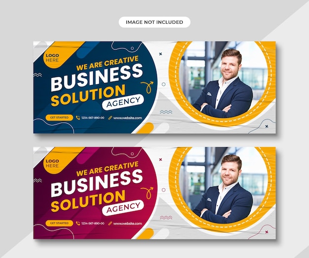 Business promotion and corporate facebook cover template business related banner post design