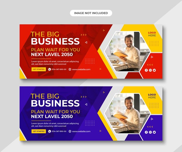 PSD business promotion and corporate facebook cover template business related banner post design