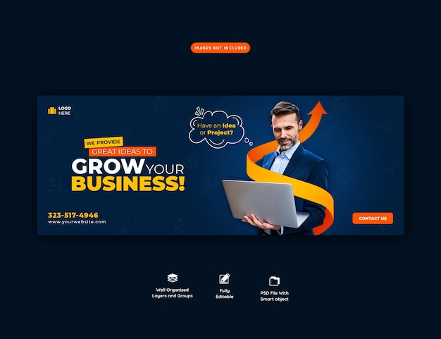 Business promotion and corporate facebook cover template