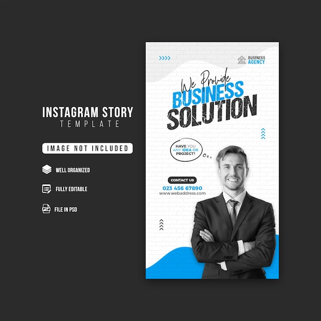 Business promotion and corporate instagram story design template