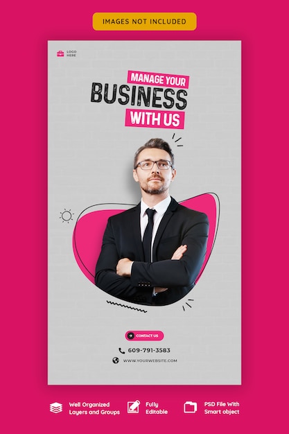 PSD business promotion and corporate instagram story template