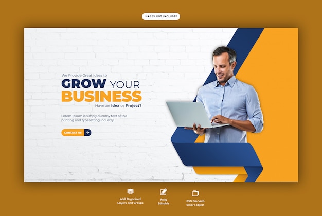 Business promotion and corporate web banner template