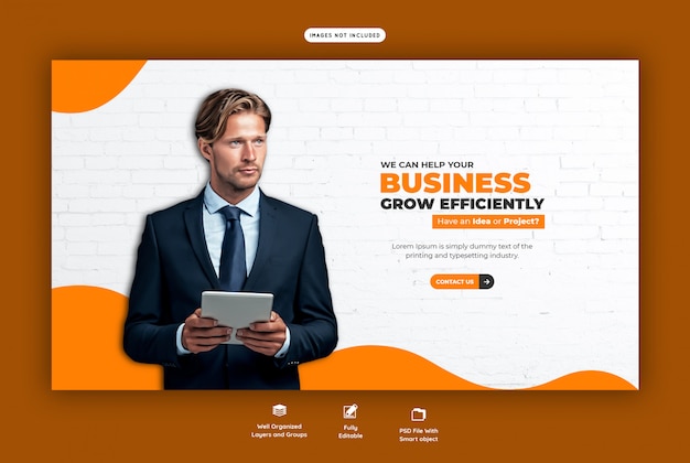 Business promotion and corporate web banner template