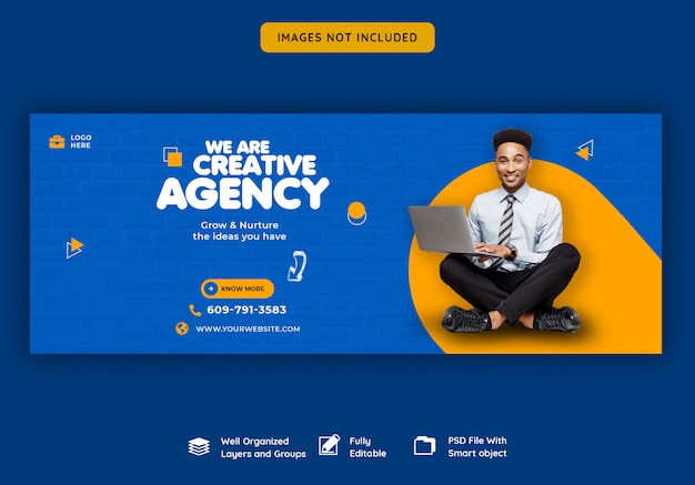 PSD business promotion and creative facebook cover template