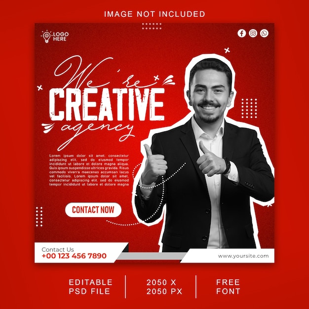 Business promotion and creative social media banner template