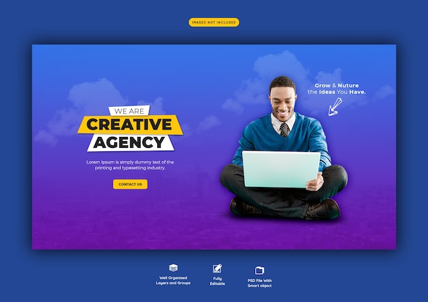 business promotion and creative web banner template