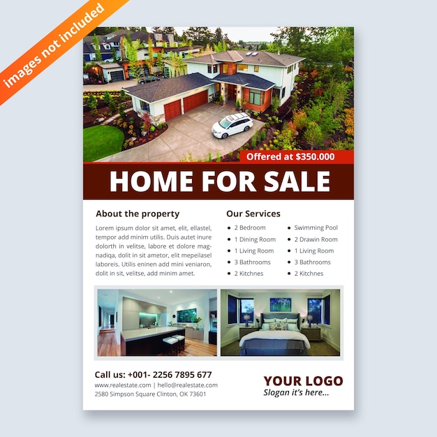 PSD business real estate flyer design template