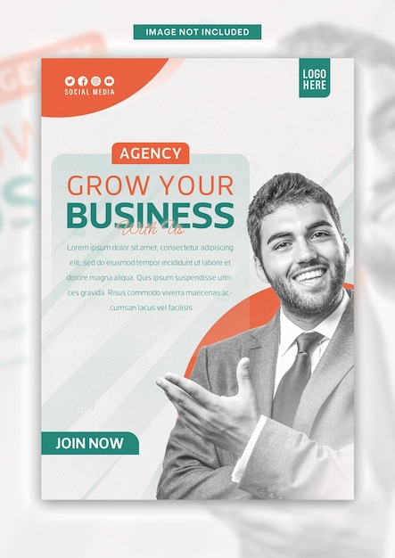 Business social media flyer template