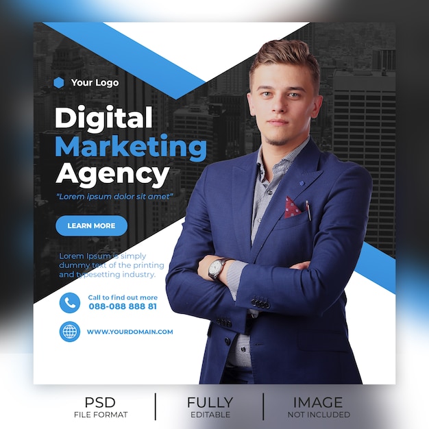 PSD business social media post template banner