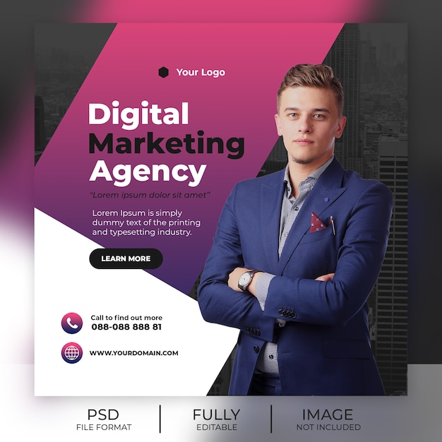 PSD business social media post template