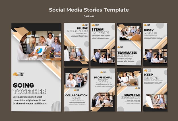 PSD business social media stories