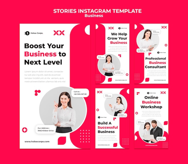 business social media stories