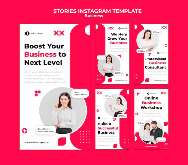 PSD business social media stories