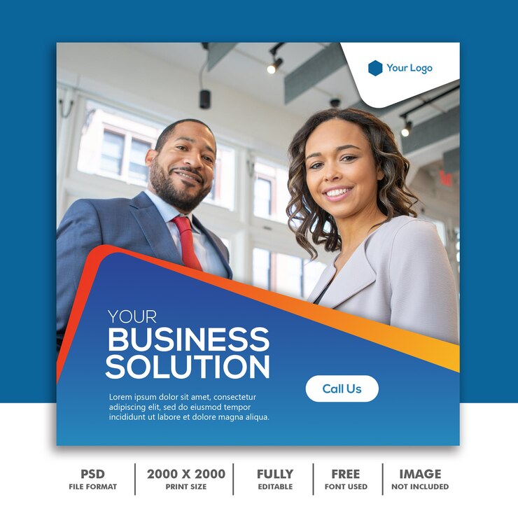 PSD business solucion post template post