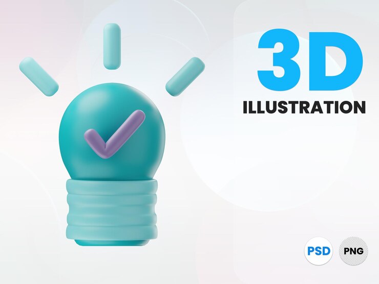 PSD business solution 3d illustration business concept banner background