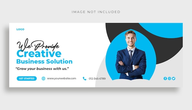 PSD a business solution banner for a website