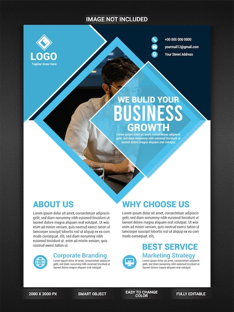 PSD business solution flyer template