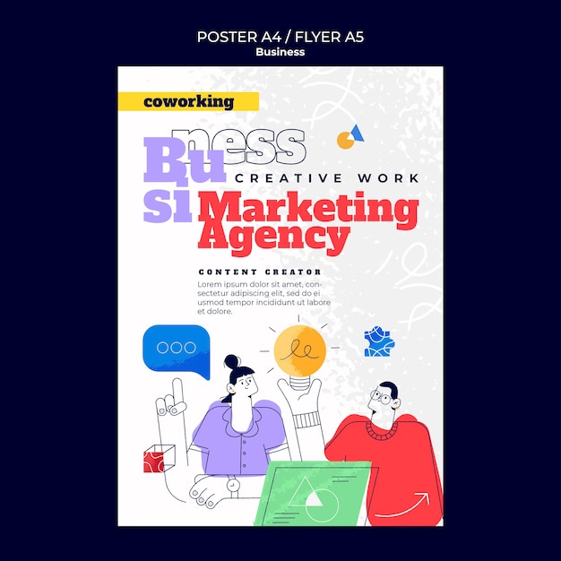 Business solutions poster template