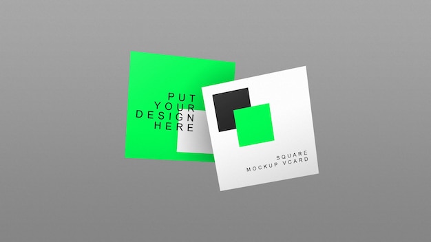 PSD business square card mockup