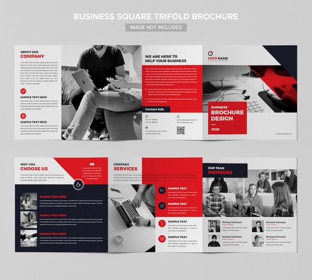 Business Square Trifold Brochure Design