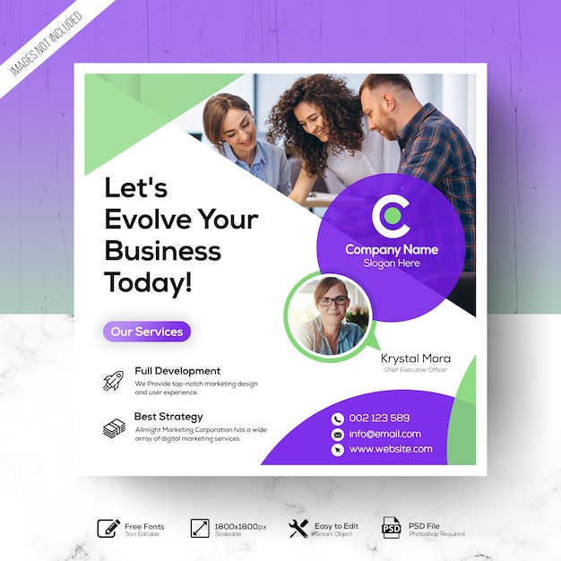 PSD annuncio banner web business square