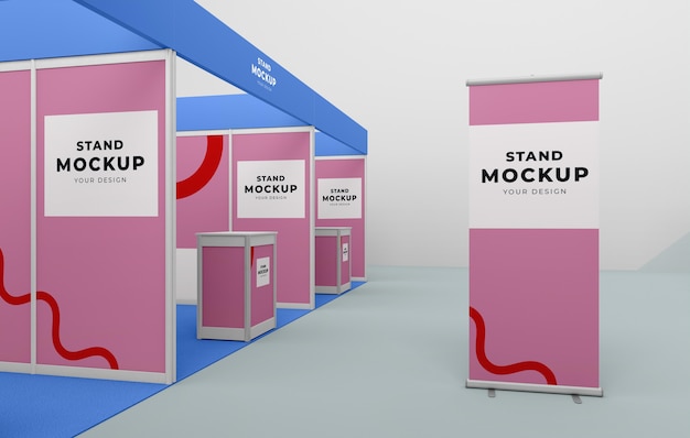 PSD business stand and booth mock-up