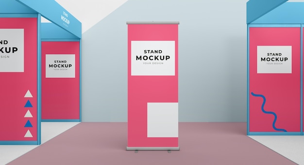 Business stand and booth mock-up