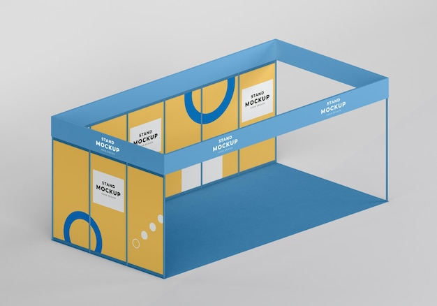 PSD stand aziendale e mock-up di stand