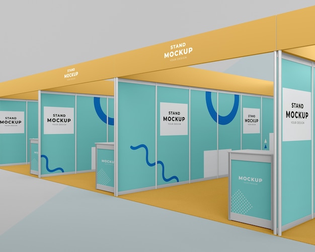 Business stand and booth mock-up