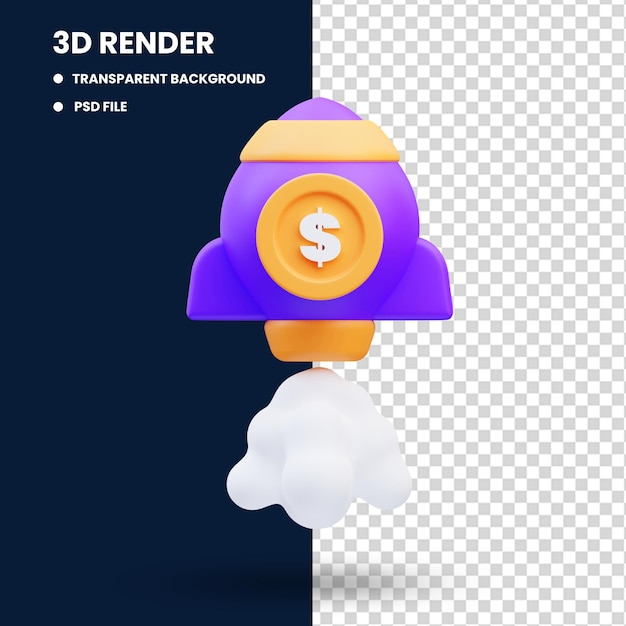 Business startup 3d illustration rendering