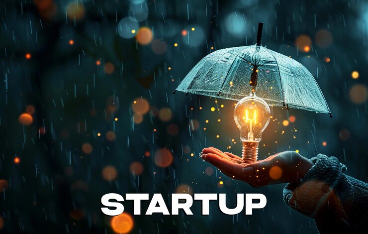 PSD business startup concept background