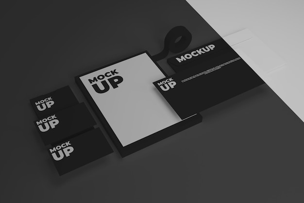 business stationery items set mockup psd