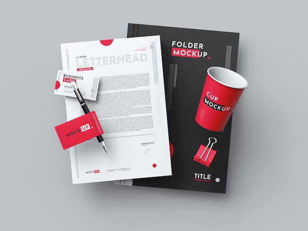 Business stationery mockup