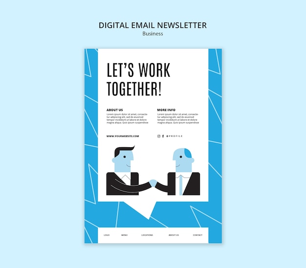 PSD business strategy digital newsletter template