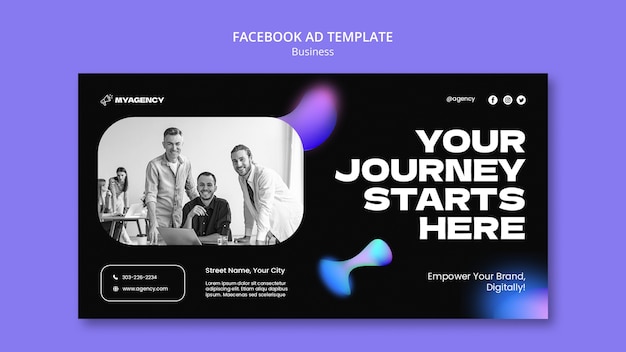 Business strategy facebook template