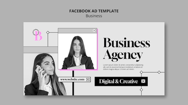 Business strategy facebook template