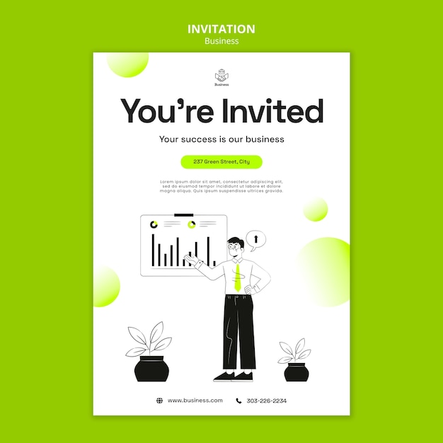 PSD business strategy invitation template