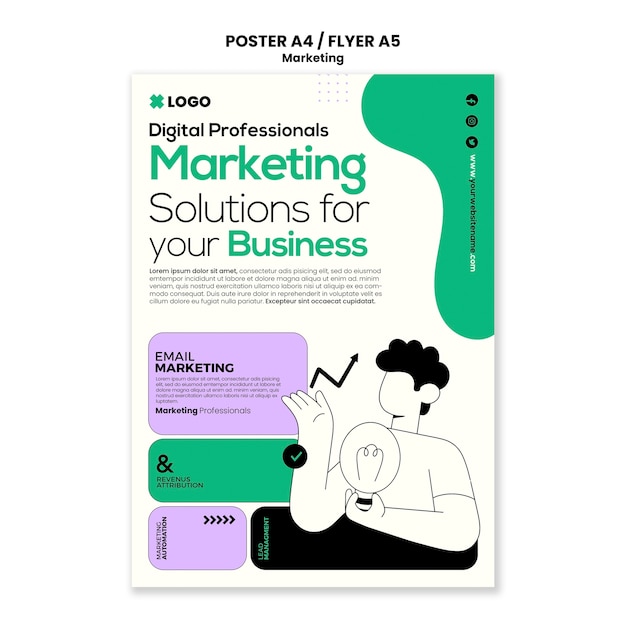 PSD business strategy poster template