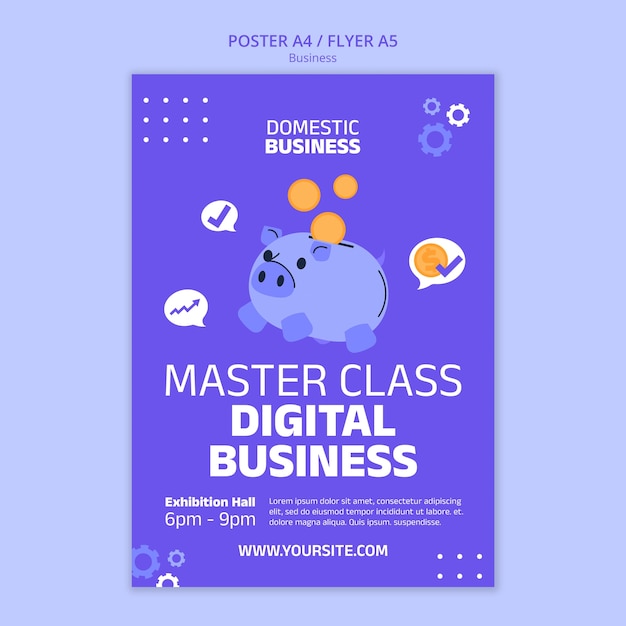 PSD business strategy  poster template