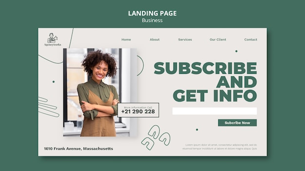 Business study landing page template